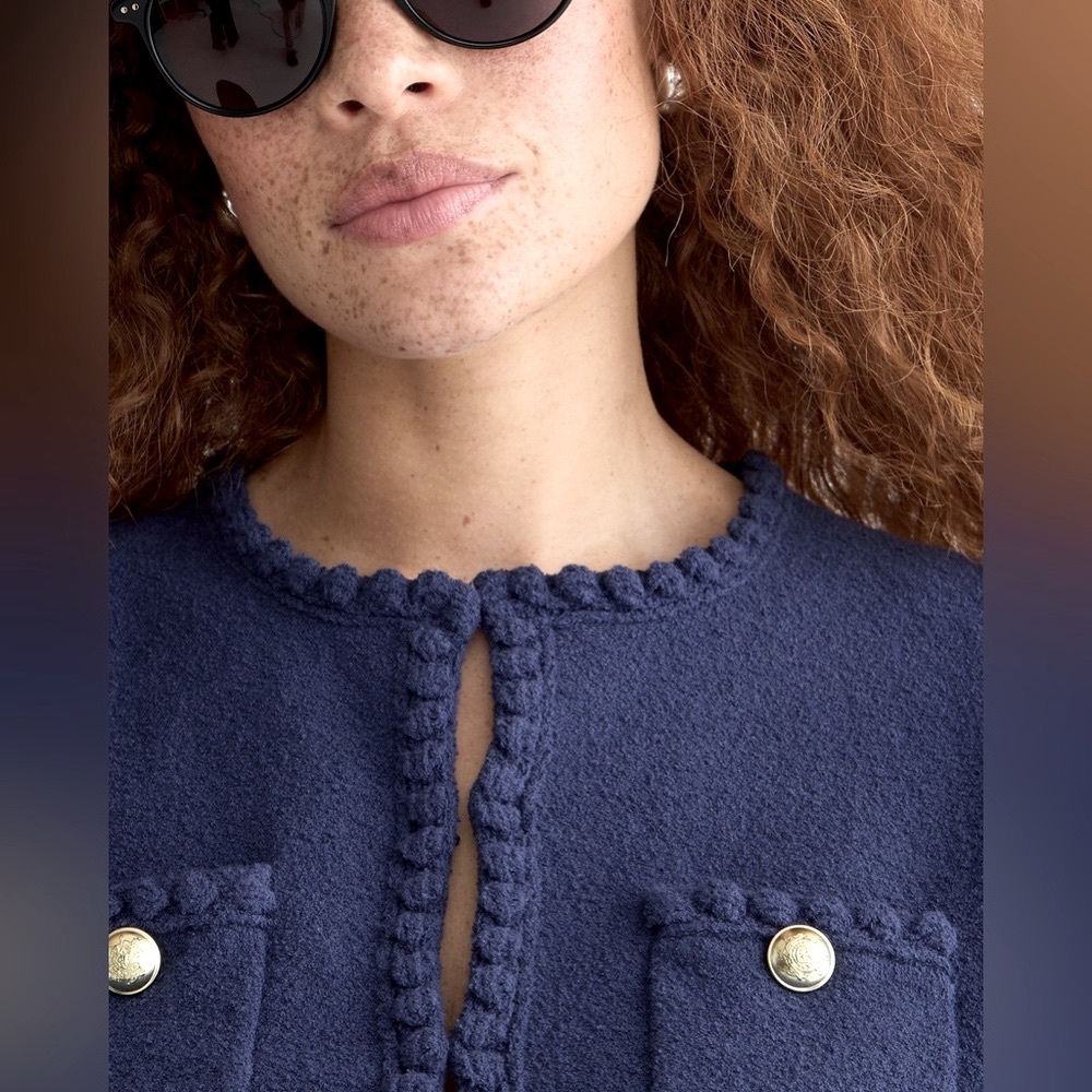 NWT J.Crew Odette Lady Jacket In Cotton Blend Boucle - Picture 3 of 5